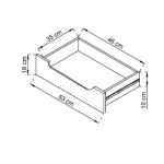 Comodă ~DOLOMITES~ fronturi MDF, 107 cm lățime, finisaj stejar cu inserții negre, picioare din lemn masiv negre mat - imagine 4
