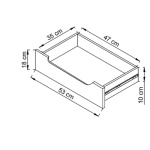 Comodă ~DOLOMITES~ fronturi MDF, 160 cm lățime, finisaj stejar cu inserții negre, picioare din lemn masiv negre mat - imagine 5