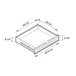 Consolă Premium ~Lusso~ 2 sertare, front MDF canelat, finisaj cashmere mat, cadru și picioare metalice aurii - imagine 6