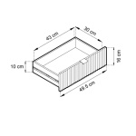 Comodă TV Premium ~Lusso~ 1 sertar și 2 uși, fronturi MDF canelate, finisaj verde smarald, cadru și picioare metalice aurii - imagine 6