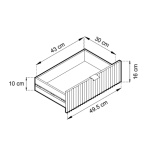 Comodă Premium ~Lusso~ 3 uși, 3 sertare, fronturi MDF canelate, finisaj verde smarald, detalii și picioare metalice aurii - imagine 6