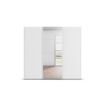 Dressing 271 cm lățime, 3 uși glisante cu oglindă, culoare alb alpin, 223 cm înălțime, compartimentare premium cu 9 compartimente și 6 rafturi, ideal pentru dormitor - imagine 3