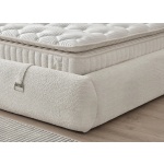 Pat Boxspring THALUMA PRO cu lada de depozitare, structura metalica, material si saltea premium cu topper integrat, LED-uri incorporate in capatai. - imagine 3