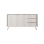 Comodă cashmere 163 cm cu design modern elegant, fronturi MDF și detalii metalice pentru living sau dormitor, spațiu generos de depozitare SERENA - imagine 2