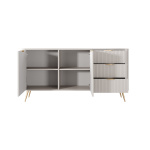 Comodă cashmere 163 cm cu design modern elegant, fronturi MDF și detalii metalice pentru living sau dormitor, spațiu generos de depozitare SERENA - imagine 3