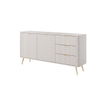 Comodă cashmere 163 cm cu design modern elegant, fronturi MDF și detalii metalice pentru living sau dormitor, spațiu generos de depozitare SERENA