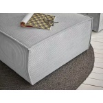 Otoman tapitat, culoare gri deschis, 80 cm, design modern si versatil, ideal pentru relaxare si completarea zonei de living - imagine 4