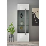 Set living modern cu 2 vitrine și comodă TV, alb lucios, design elegant și spațios pentru living contemporan - imagine 3