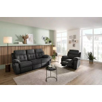 Fotoliu tapitat gri antracit, design modern, confort premium pentru living, 97 cm - imagine 2