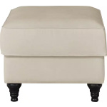 Otoman cu tapițerie textilă și umplutură cu arcuri tip federkern, design clasic elegant, șezut confortabil, utilizare multifuncțională, culoare ivory - imagine 3