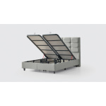 Pat Boxspring BEST cu ladă de depozitare, structură metalică și saltea premium cu topper integrat - imagine 4