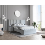 Pat Boxspring DIAMOND XL cu ladă de depozitare, structura metalica, material și saltea premium, design modern - imagine 2
