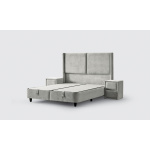 Pat Boxspring DIANA cu ladă de depozitare, structură metalică, material si saltea premium cu topper integrat - imagine 4