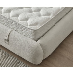 Pat Boxspring SENSO cu ladǎ de depozitare, structurǎ metalicǎ, material si saltea premium cu topper integrat - imagine 2
