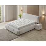 Pat Boxspring SENSO cu ladǎ de depozitare, structurǎ metalicǎ, material si saltea premium cu topper integrat - imagine 8