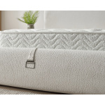 Pat Boxspring SENSO cu ladǎ de depozitare, structurǎ metalicǎ, material si saltea premium cu topper integrat - imagine 7