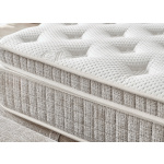 Pat Boxspring MAJESTIC cu ladǎ de depozitare, structurǎ metalicǎ, saltea premium cu topper integrat, LED-uri integrate în căpătâi - imagine 5