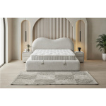 Pat Boxspring SERENITY cu ladǎ de depozitare, structurǎ metalicǎ, material si saltea premium, cu topper integrat - imagine 2