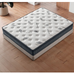 Pat Boxspring LOFT cu ladă de depozitare, structură metalică, saltea premium cu topper integrat, material catifelat - imagine 5