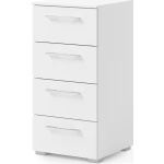 Comodă 40 cm lungime, 4 sertare, compartimentare premium, culoare alb alpin, 81 cm inaltime - imagine 2