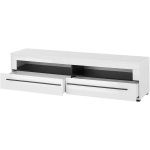 Set living modern cu 2 vitrine și comodă TV, alb lucios, design elegant și spațios pentru living contemporan - imagine 6