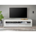 Set living modern cu 2 vitrine și comodă TV, alb lucios, design elegant și spațios pentru living contemporan - imagine 7