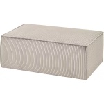 Otoman tapitat, culoare bej deschis, 102 cm, design modern si spatios, ideal pentru relaxare si completarea zonei de living - imagine 3