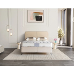 Pat Boxspring LEDA cu ladă de depozitare, structura metalica, material și saltea premium, design modern - imagine 2