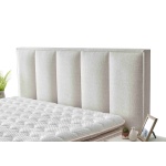 Pat Boxspring ASTORIA cu ladă de depozitare și saltea pocket spring cu topper integrat, design modern, tapițat premium - imagine 3