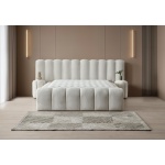 Pat Boxspring CARLA cu ladă de depozitare, structura metalica, material și saltea premium, design modern - imagine 2