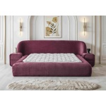 Pat Boxspring IVONE, structura metalica, material si saltea premium cu topper integrat - imagine 3