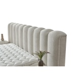 Pat Boxspring CARLA cu ladă de depozitare, structura metalica, material și saltea premium, design modern - imagine 4