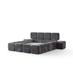 Pat Boxspring MARVEO cu ladǎ de depozitare, structurǎ metalicǎ, saltea premium cu topper integrat, material premium - imagine 7