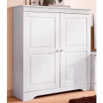 Comoda 86 cm lungime, 2 usi batante, culoare alba, 100 cm inaltime - imagine 3