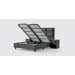 Pat Boxspring CARIA cu ladă de depozitare, structura metalica, material și saltea premium, design modern - imagine 5