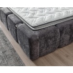 Pat Boxspring MARVEO cu ladǎ de depozitare, structurǎ metalicǎ, saltea premium cu topper integrat, material premium - imagine 4