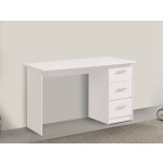 Birou de 121 cm latime, 3 sertare, culoare alb alpin, inaltime 75 cm - imagine 3
