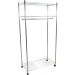 Cuier haine mobil 90 cm, pe roți, structură metalică, design practic pentru depozitare, 187 cm înălțime