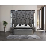 Pat Boxspring SOVEREIGN cu ladă de depozitare, structura metalica, material și saltea premium, capatai customizabil - imagine 2