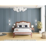 Pat Boxspring SPECIAL cu lada de depozitare, bancuta separata, structura metalica, saltea premium, material catifelat - imagine 2