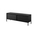 Comodă TV grafit 153 cm cu 2 uși și sistem push-to-open, design modern minimalist pentru living STRIA - imagine 2