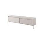 Comodă TV champagne 187 cm cu 2 compartimente, design modern minimalist pentru living STRIA - imagine 2