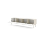 Comodă TV casmir 195 cm cu 4 uși rabatabile și sistem push-to-open, design modern minimalist pentru living RIVA - imagine 3