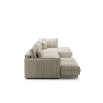 Colțar extensibil în U, cu ladă depozitare, arcuri sinusoidale și spumă HR, design premium modern, 370 cm TORRO - imagine 5
