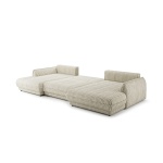 Colțar extensibil în U, cu ladă depozitare, arcuri sinusoidale și spumă HR, design premium modern, 370 cm TORRO - imagine 9