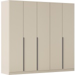Dulap 226 cm lățime, culoare champagne, 6 uși batante, 210 cm înălțime, compartimentare premium - imagine 2