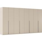 Dulap 400 cm lățime, 8 uși batante, culoare champagne, 223 cm înălțime, compartimentare practică pentru dormitor - imagine 3