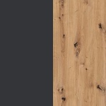 Dressing 203 cm lățime, 3 uși glisante, culoare stejar / gri antracit, 229 cm înălțime, compartimentare eficientă pentru dormitor - imagine 4