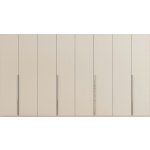 Dulap 400 cm lățime, 8 uși batante, culoare champagne, 223 cm înălțime, compartimentare practică pentru dormitor - imagine 4