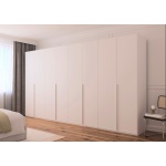 Dulap 401 cm lățime, cu 6 uși batante, culoare alb alpin, compatimentare premium, 223 cm înălțime - imagine 4